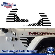 Pair Usa Flag Fender Vent Decal Stickers For Jeep Wrangler Jl Gladiator 18-23