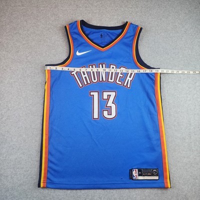 Oklahoma City Thunder Jersey Men's 44 Blue NBA Basketball Paul