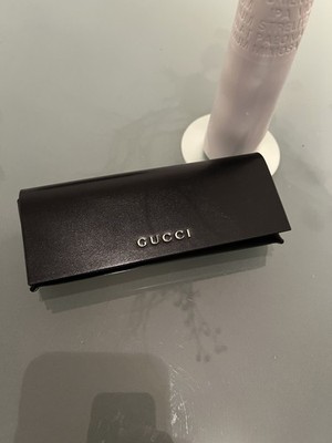 Neues , elegantes Gucci  Brillenetui Black Limited Leder & Microfasertuch NP149 