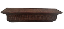 Rattan Brown Wicker Hanging Wall Shelf Bathroom Cottagecore Beach 29.5"