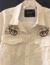 RARE Howler Bros Gaucho Snapshirt S Lazy Gators Western Pearl Snap