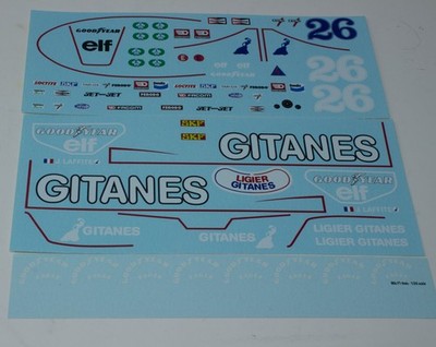 1/12 Gitanes Ligier JS11 Waterslide F1 decals for Heller kits Formula 1