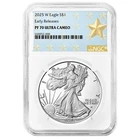 2025-W Proof $1 American Silver Eagle NGC PF70UC ER West Point Star Label