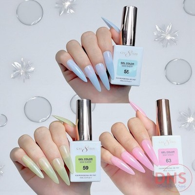 Cre8tion Soak off Gel Color Hema Free SEMI SHEER Collection #55 + 59 + 63