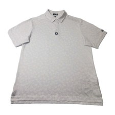 Bad Birdie Polo Shirt Golf Men's Size Large White Short Sleeve Casual Adult Top