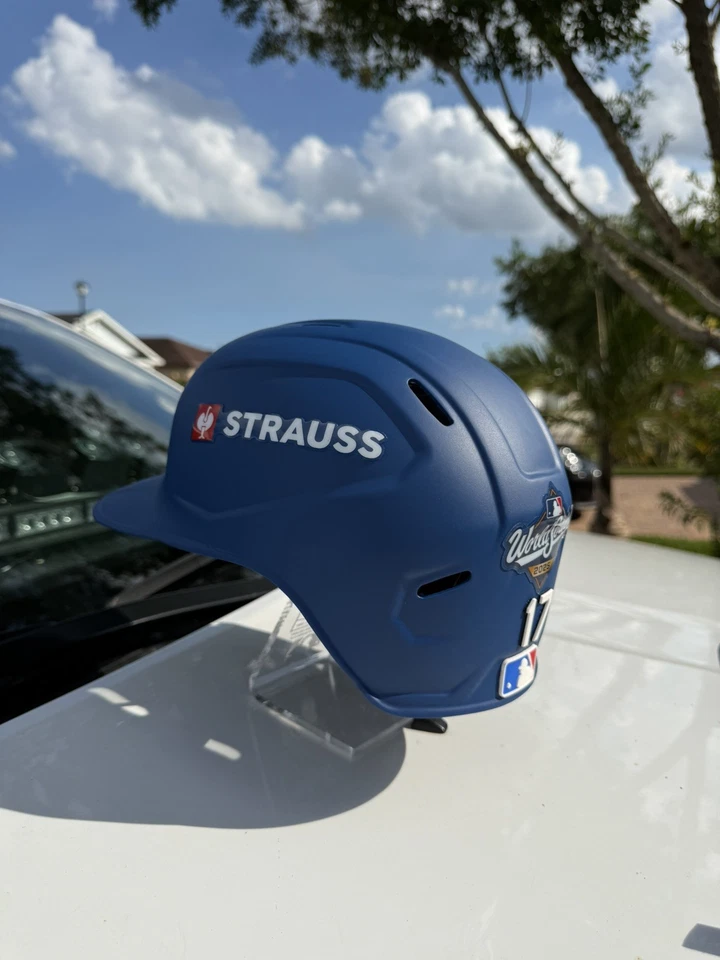 LOS ANGELES DODGERS OHTANI WORLD SERIES RAWLINGS MACH PRO CUSTOM BATTING HELMET - Image 4 of 4