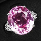 Pristine Bunny Pink Tourmaline 9.30Ct 925 Sterling Silver Handmade Rings Size 6