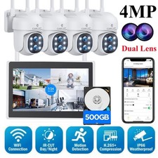 Wireless CCTV Camera System Outdoor with Monitor 10CH NVR 4MP Security Cameras