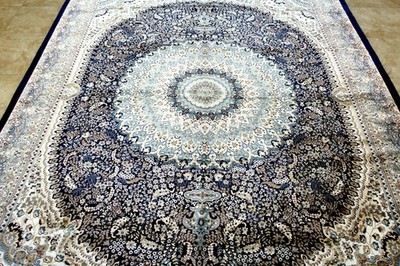 8X10 BREATHTAKING 1200+KPSI HIGH QLTY POWER LOOMED ALL SILK TABRIZZ TURKISH RUG