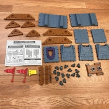 Fisher Price Imaginext Battle Castle Replacement Pieces Walls, Connectors, Flags