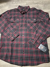 Dickies Relaxed Fit Flannel Shirt Size Medium New