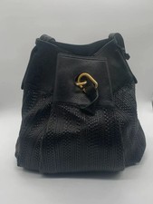Sac Delvaux Bruxelles Vintage – Cuir Noir Texturé & Lisse