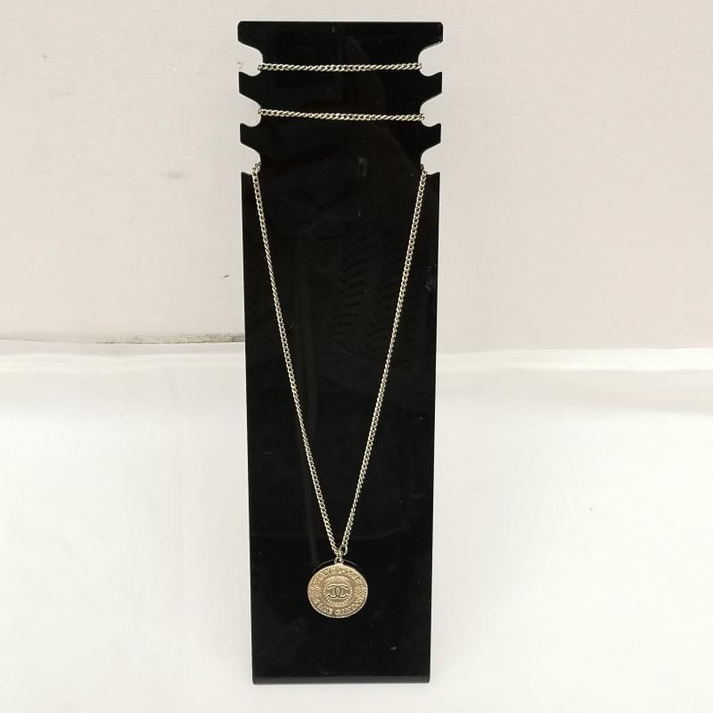 CHANEL Coco Mark Coin Necklace Gold A16V 60cm