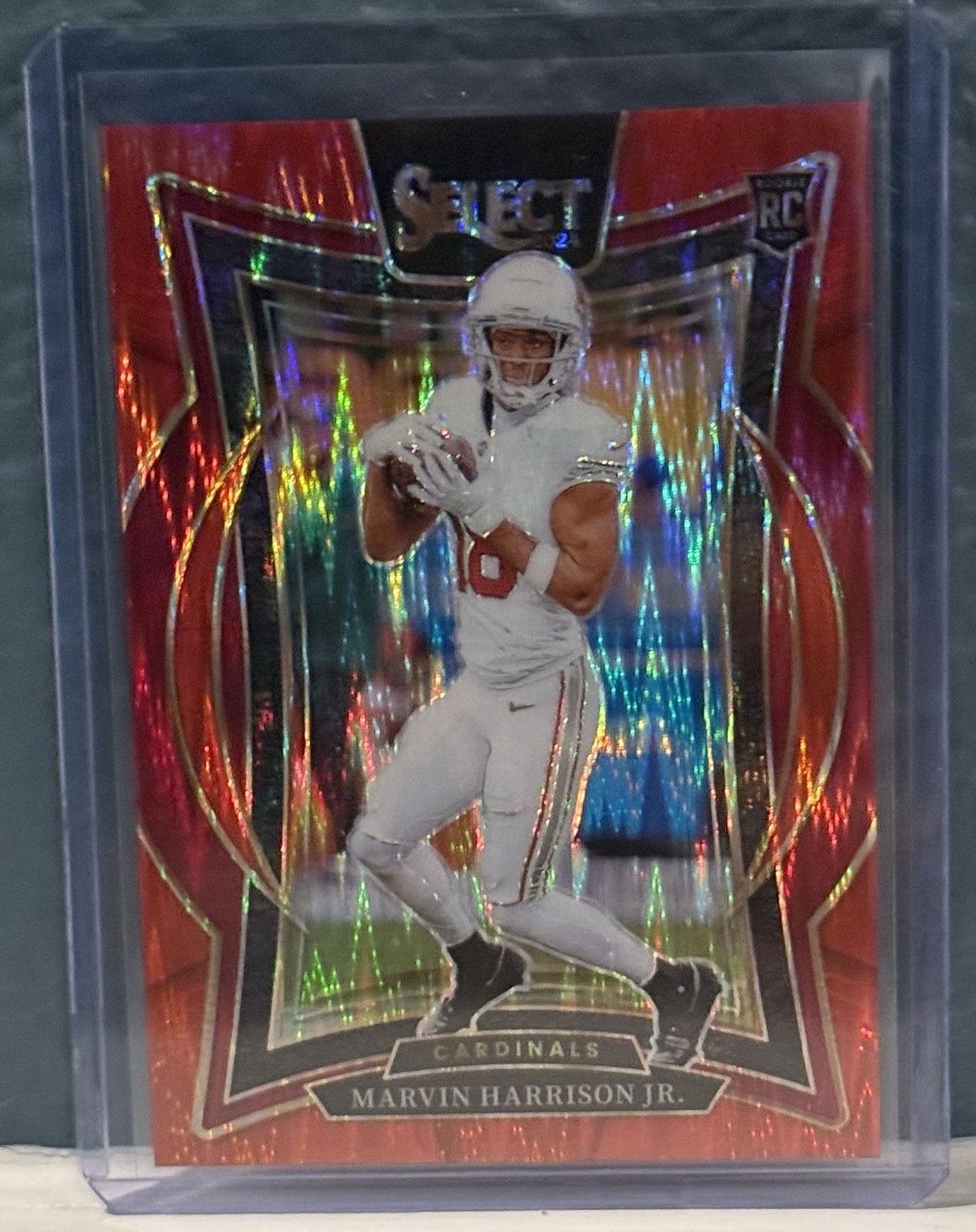 2024 Panini Select - #28 Rookie Marvin Harrison Jr. Red Shock 66/249 Cardinals