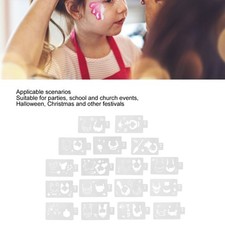 2 Sets Face Paint Stencils Professional Princess Cartoon Figure Reusable Hol CHU