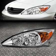 FOR 02-04 TOYOTA CAMRY LH LEFT CHROME HOUSING OE STYLE HEADLIGHT LAMP TO2502137