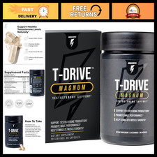 Testosterone Booster & Muscle Builder - T-Drive Magnum, 30 Servings, Energy & St