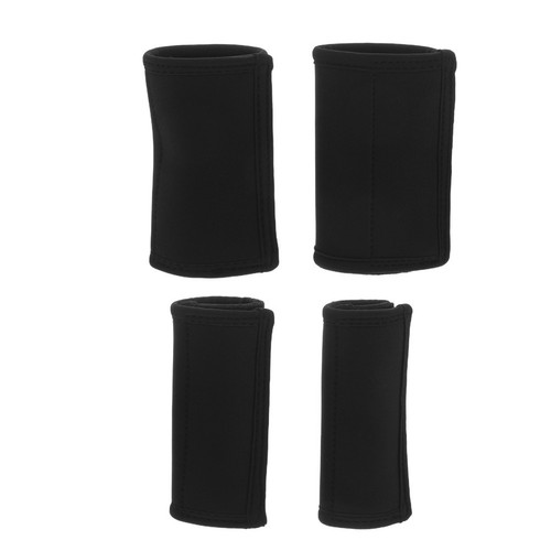 Lot De 2 Protections De Base De Chaîne En Néoprène – Noir, Pour Cadre Inférieur à 10 Cm De Circonférence, 21 X 11 Cm