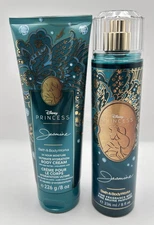 NEW Bath & Body Works Disney Princess Jasmine 2pc Set Full Size Body Cream Mist