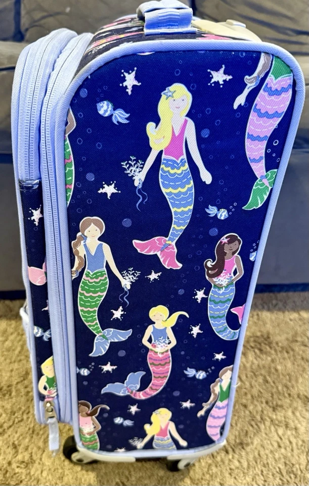 Pottery Barn Kids Mackenzie Mermaid Rolling Luggage Suitcase No Personalization - Image 2 of 4