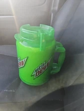 Vtg Mountain Dew Whirley Green Insulated Jug Jumbo Travel Mug 64 oz