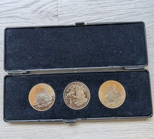 1996 Russia 300th Anniversary Navy 3 Medal Set Admiral Apraksin Toned