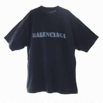 Balenciaga Oversized Destroy Black Logo T-Shirt M | eBay