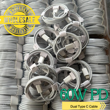 For iPhone 16e 15 17 16 Plus Type C to USB C Fast Charging 60W PD Data Cable Lot