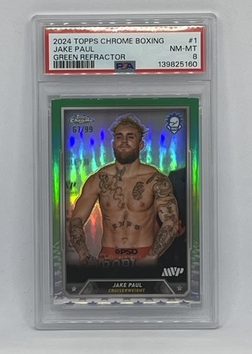 Jake Paul [Green Refractor] #1 2024 Topps Chrome card