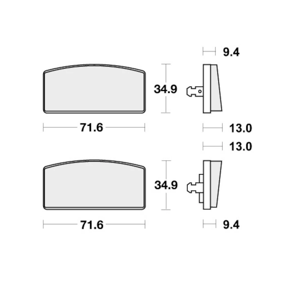 Pastillas de freno para BMW R 80 TIC 1978-1979 Front Street SBS Foto 2 de 4