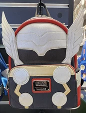 LOUNGEFLY BAG MINI BACKPACK MARVEL THOR CLASSIC COSPLAY - New With Tags