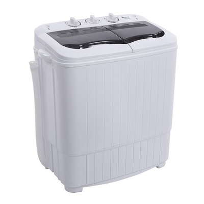 #ad 14.3lbs Compact Semi Automatic Washer Machine Laundry Apartment Twin Tubs Gray $99.99
