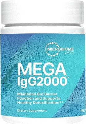 Microbiome Labs Mega IgG2000 Gut Health Powder for Women, Men & Kids 2+ - IgG