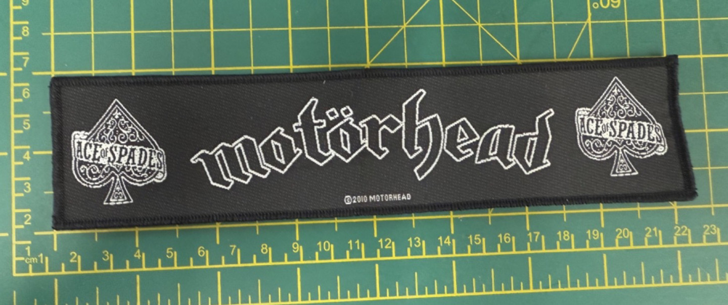Motorhead Ace Of Spades Super Strip Woven Sew On Patch Officially Licensed