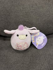 Squishmallows Delzi Donkey Clip-On Mini Plush Purple, All Occasions, w/tag