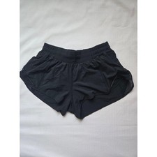 Lululemon Hotty Hot Low-Rise Lined Black Elastic-Waist Athletic Shorts 2.5" Sz 6
