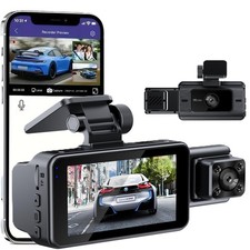 Dash Cam Front and Rear,1080P Dash Camera for Cars,3 Channel Dash Cam Front a...