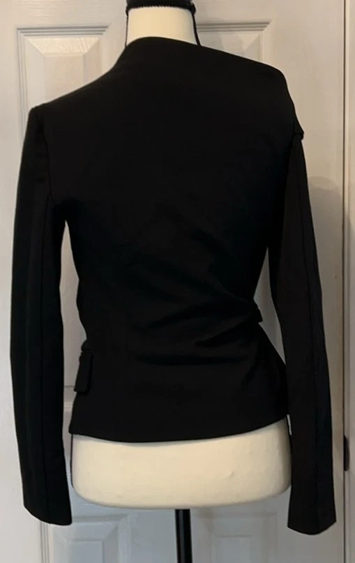 A.L.C. Skyla Black Crepe Lined Top Size 2 Designer MSRP $495 Business Travel- fa - Image 4 of 4