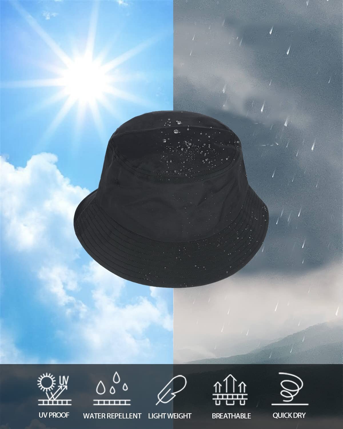 Oversize XXL Quick Dry Sun Hat Water Repellent Fisherman Hat Summer Travel Hat