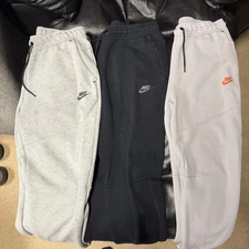 3 Nike Tech Fleece Sportswear Joggers Black + Heather Grey + Wolf Grey Men’s Med