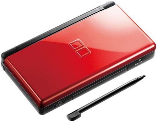 Nintendo DS Lite Crimson / Black Handheld Gaming Console w/ Stylus