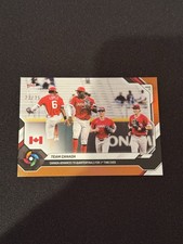 Team Canada Advance 2026 World Baseball Classic Topps NOW #25 Orange Foil 23/25