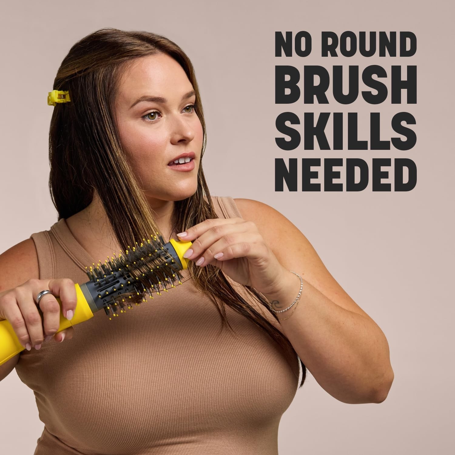 Compact 1100W Blow-Dryer with Volume Boost & Frizz Minimization | Yellow Design