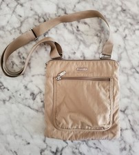 Baggallini Crossbody Bag - Tan with light blue lining - Purse - discolorations