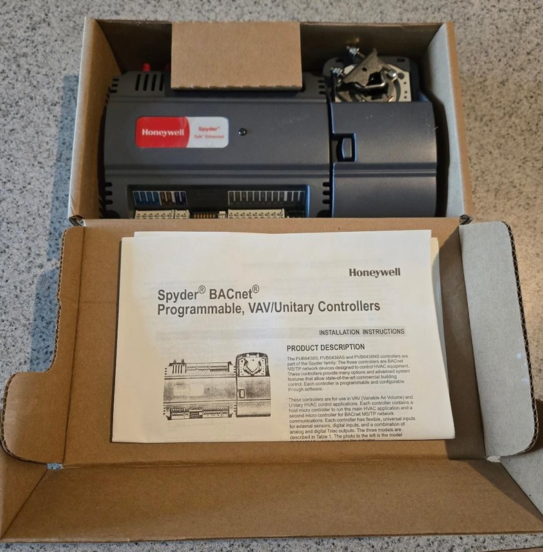 Honeywell Spyder PVB 6436AS  VAV Controller with actuator BACnet New unused