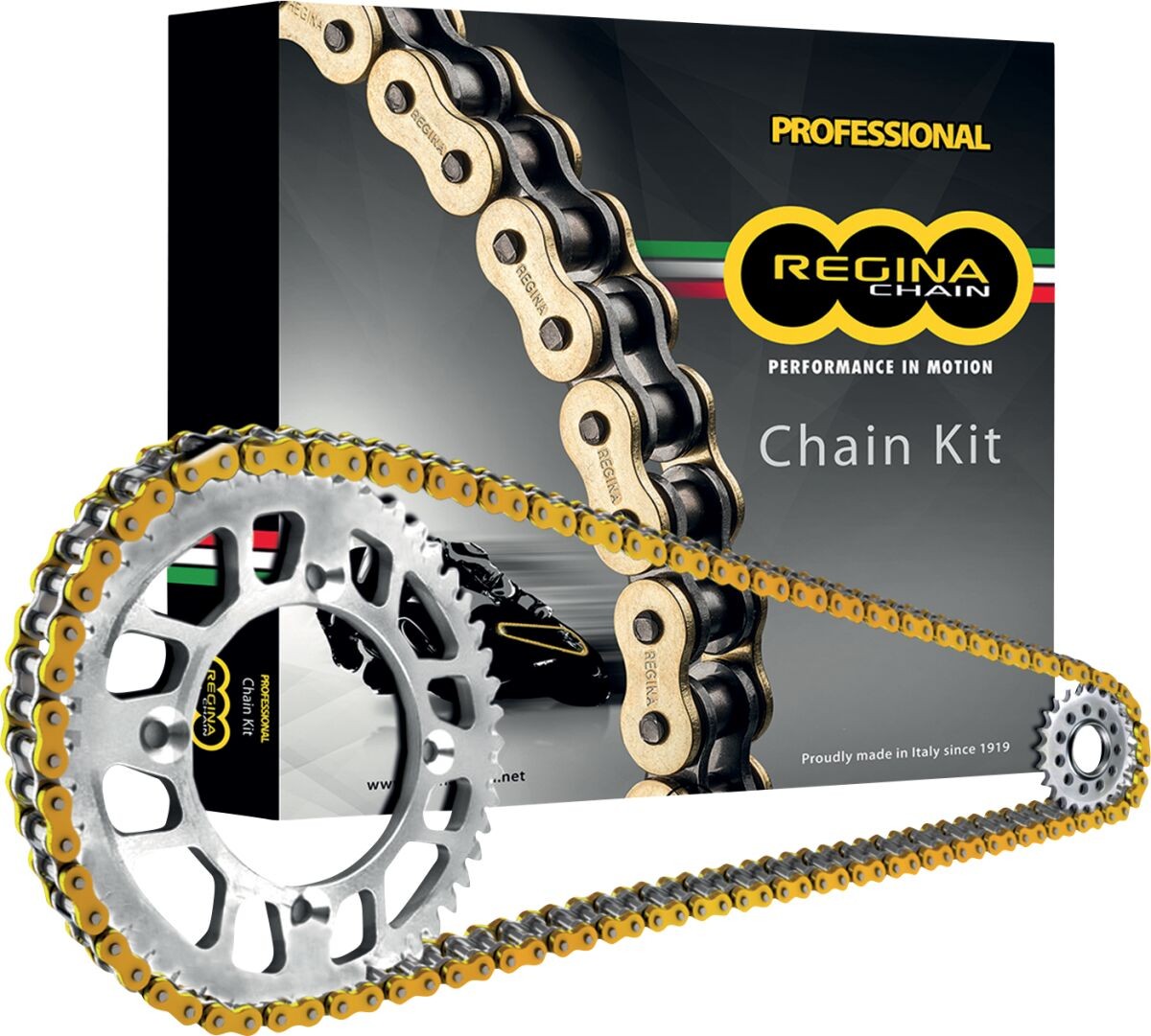 Regina 135 ZRP 112 Rivet Link 520 Z-Ring Chain Kit 16T Front