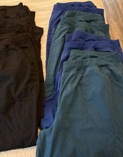 7 Pair Cherokee Workwear Scrubs Pants Womens 3X Black Caribbean And Royal Blue