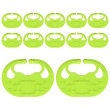 12-Pack Plastic Large Flat Cow Nose Rings for Calf Prevent Sucking Green
