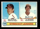 1978 Strikeout Leaders Nolan Ryan / J.R. Richard LL 1979 Topps Card #6
