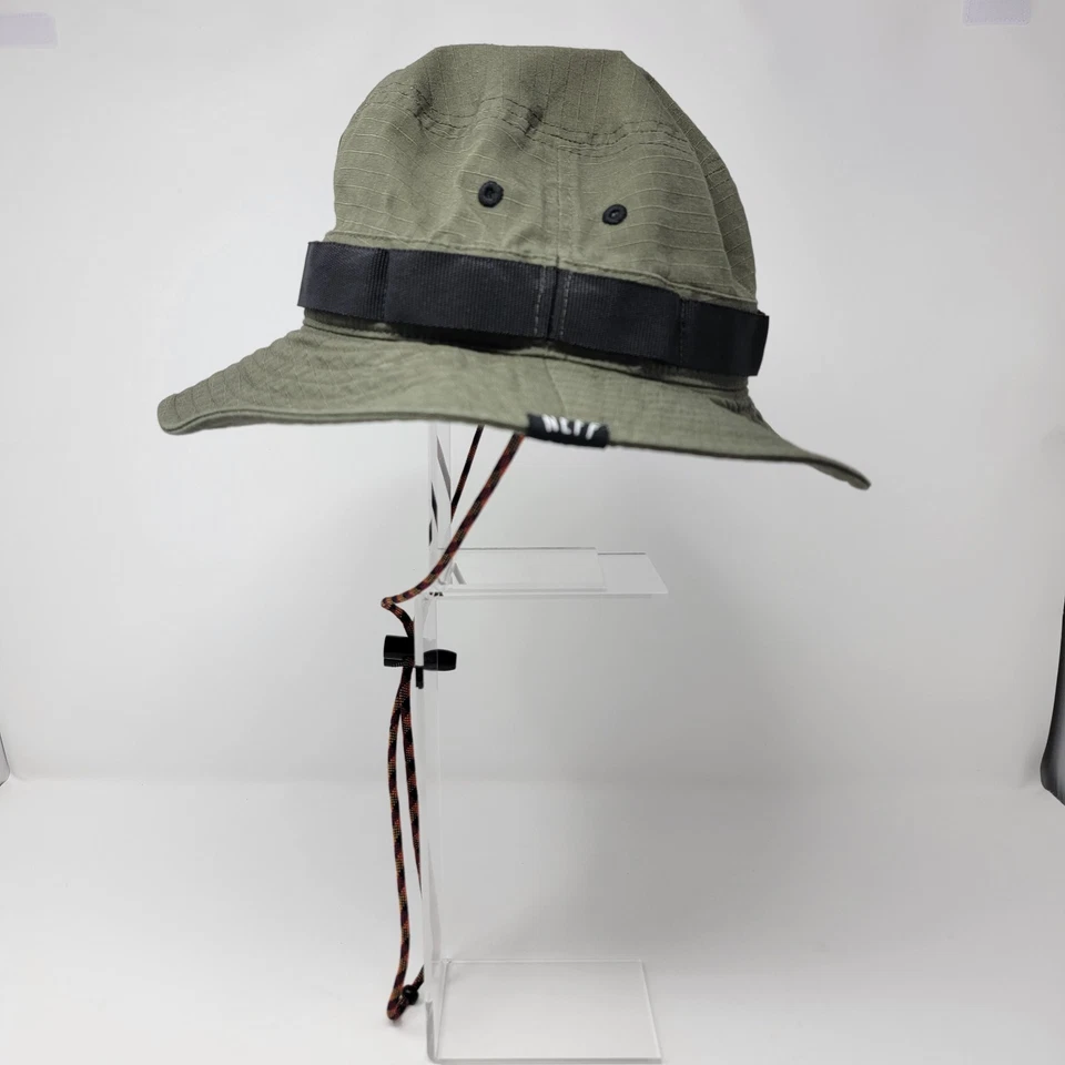 Boné Neff Boonie ajustável queixo alça chapéu algodão verde tamanho único externo - Imagem 4 de 4